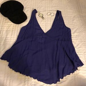 Free People Purple Tank with silver chain